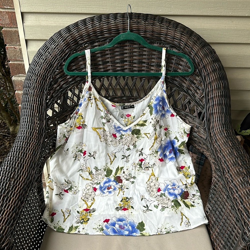 SHEIN Floral Tank Blouse 3XL